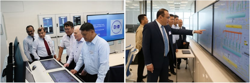 シミュレーターに実際に触れる様子