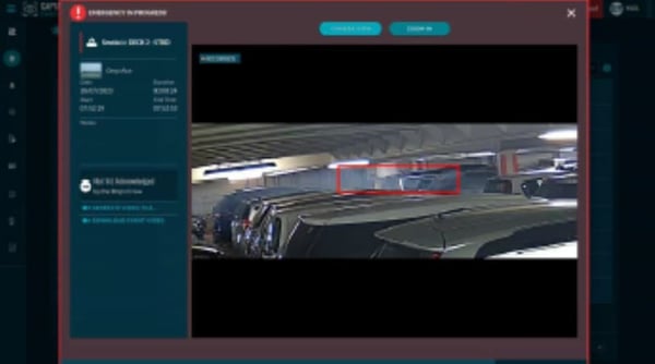 テスト時のAIカメラのモニター画面