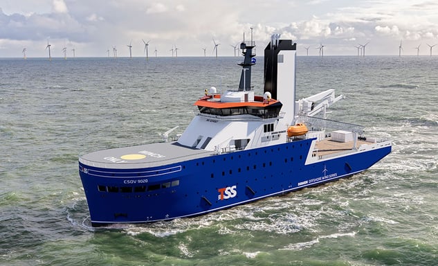 大三商航運が建造中の2隻の新造CSOV「TSS Cruiser」、「TSS Challenger」のイメージ画像