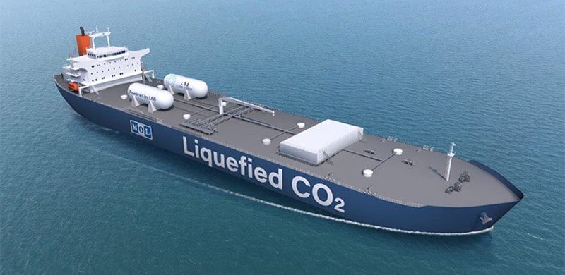 大型液化CO2油送船イメージ図