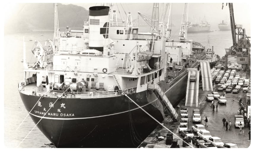 日本初のRORO方式を採用した「追浜丸」 