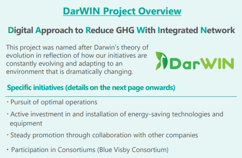 "DarWIN Project" logo and specific initiatives