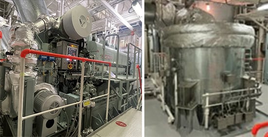 Methan slip reduction system on board