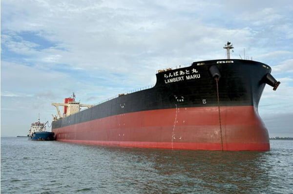 Biofuel-powered voyage of the capesize bulk carrier LAMBERT MARU,