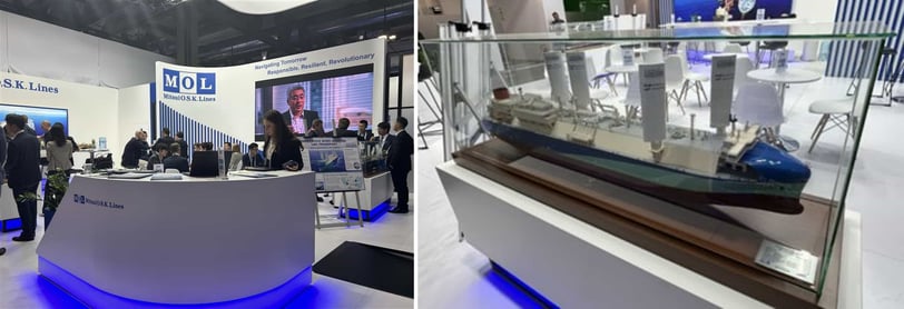Gastech2025に出展した商船三井のブース_ウィンドチャレンジャー模型 (1)