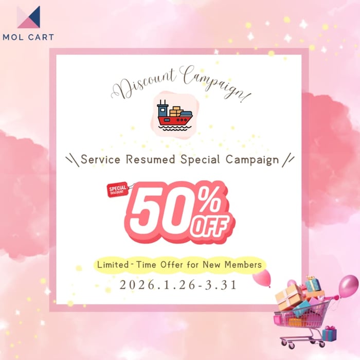 MOL CART 50%off Service Resumed Special Campaign