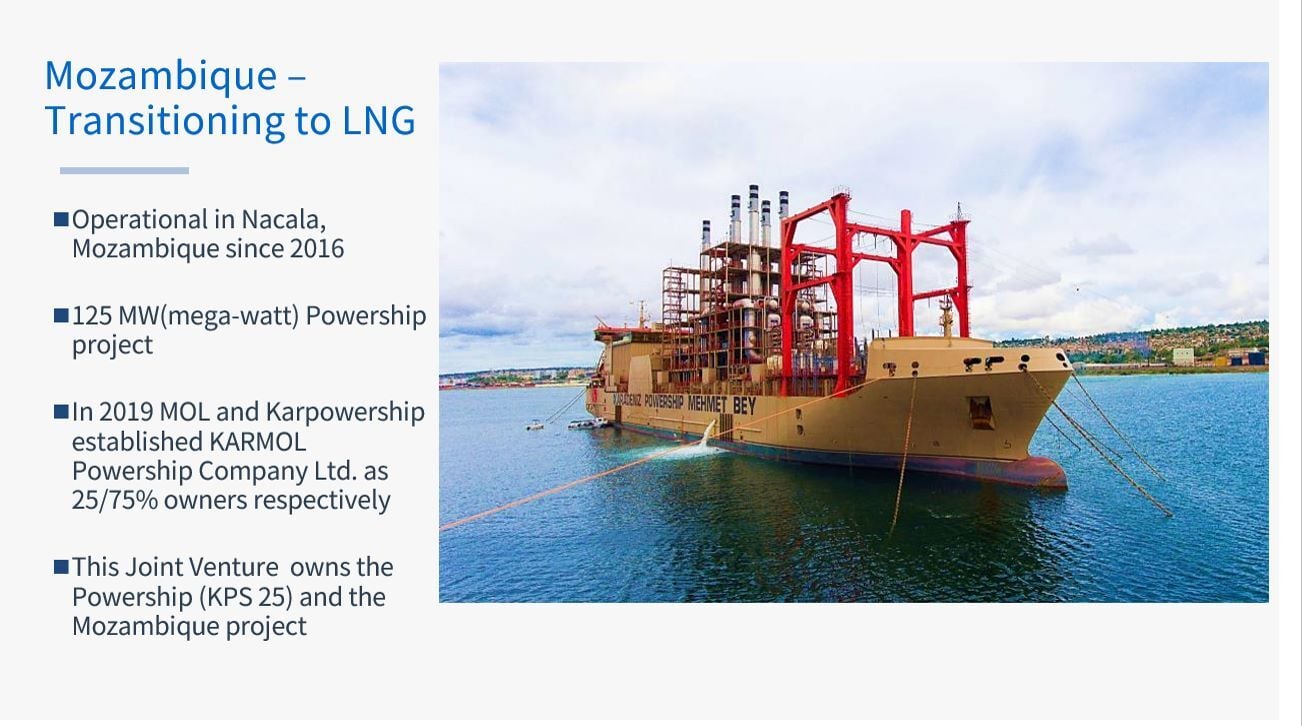MOLs power ship project in Mozambique