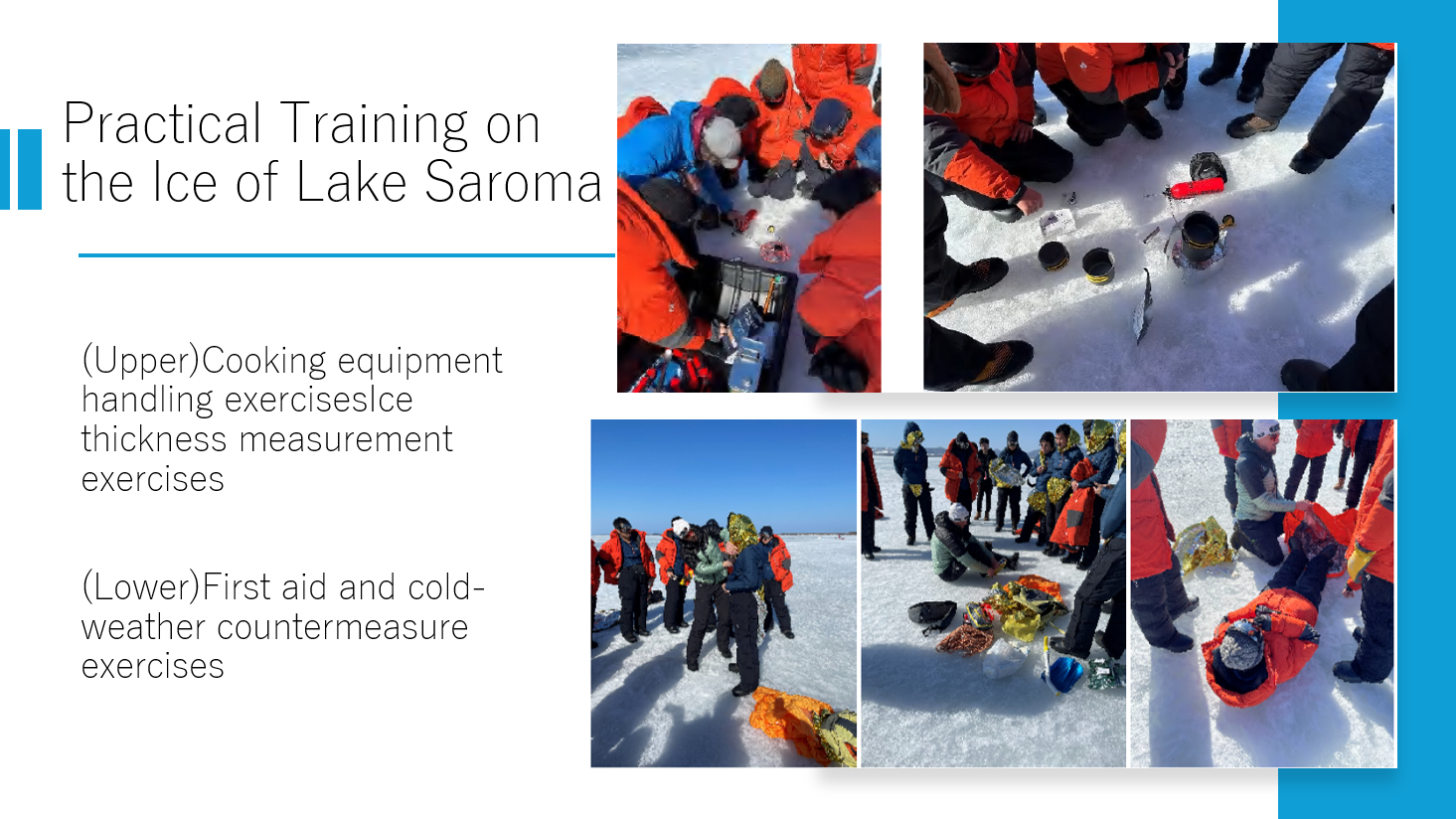 Polar Survival Training for the Launch of the Arctic Research Vessel “Mirai II”3