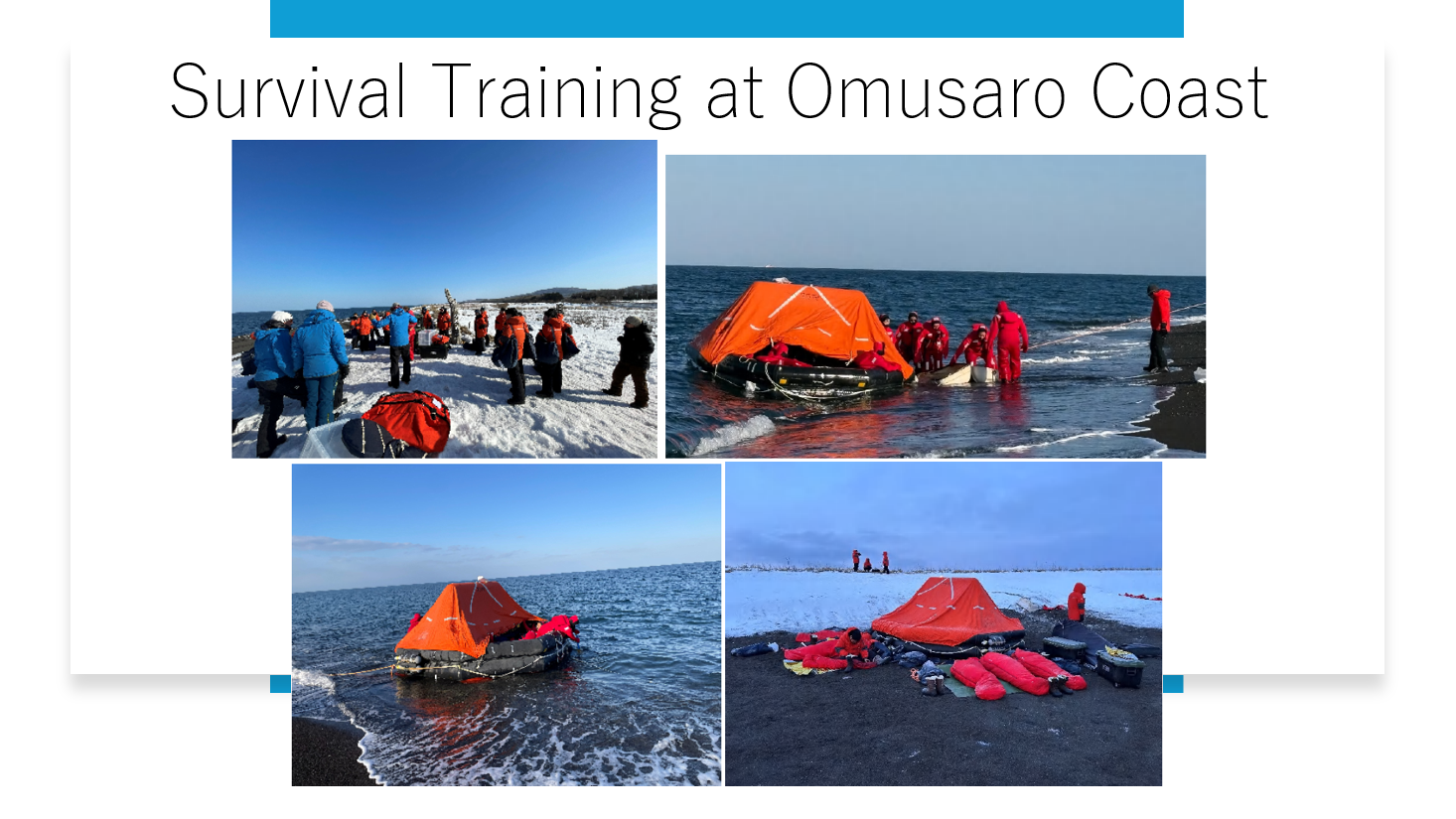 Polar Survival Training for the Launch of the Arctic Research Vessel “Mirai II”6