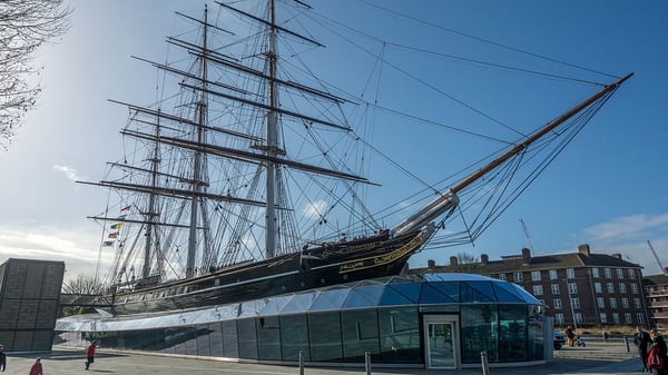 The Tea Clipper “Cutty Sark” preserved and exhibited in London (constructed in 1869)