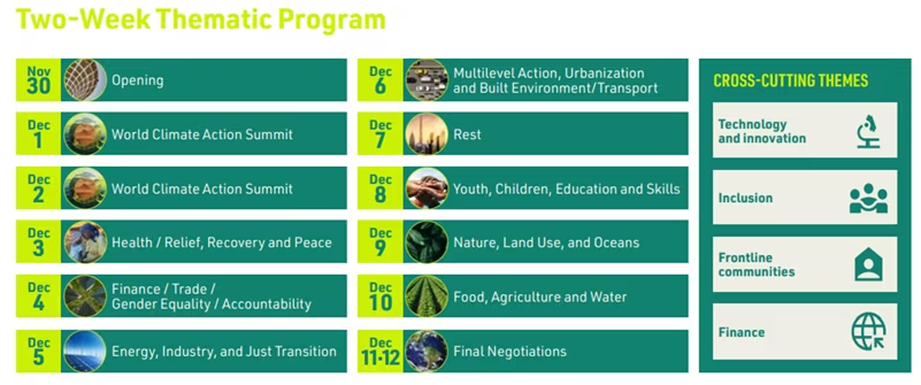 COP28 Thematic Program