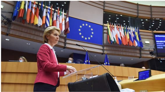 European Commission announcing Green Recovery Plan in May 2020