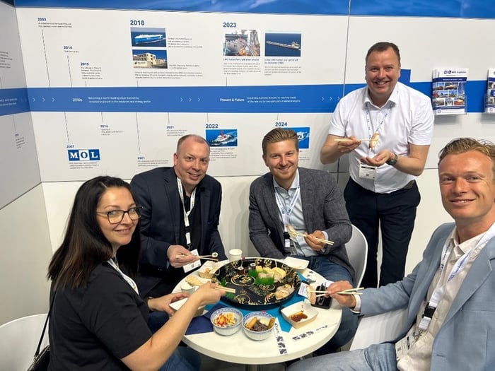 sushi hour by Mitsui O.S.K. Lines at Break Bulk Europe 2023