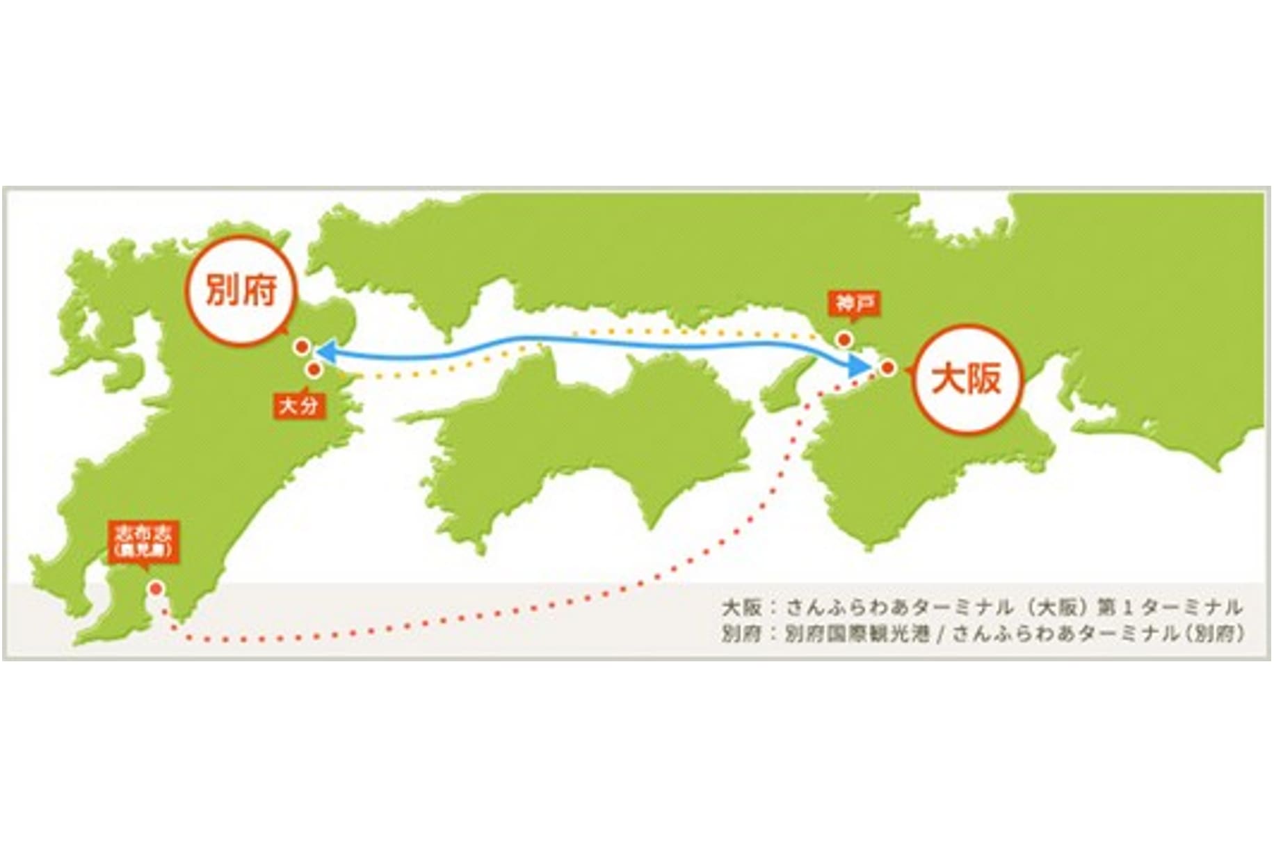 別府-大阪航路図_