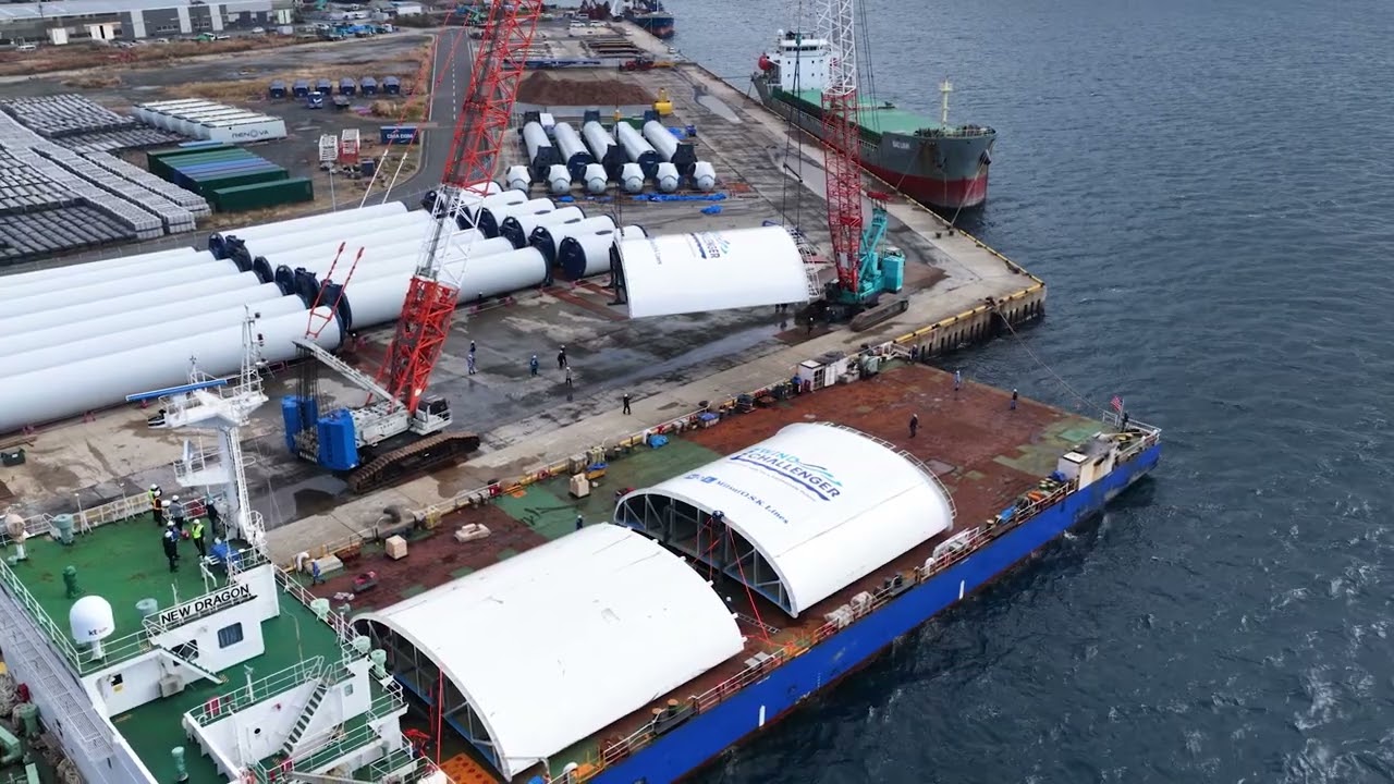 商船三井 ウインドチャレンジャー帆 長崎から釜山へ海上輸送