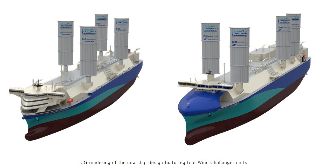 Approval in Principle (AiP) Obtained for a New LNG Carrier Equipped with 4 Wind Challenger Units