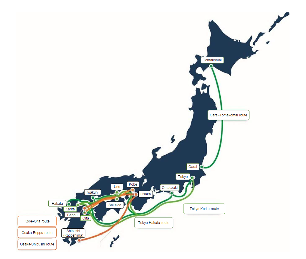 MOL Sunflower route map