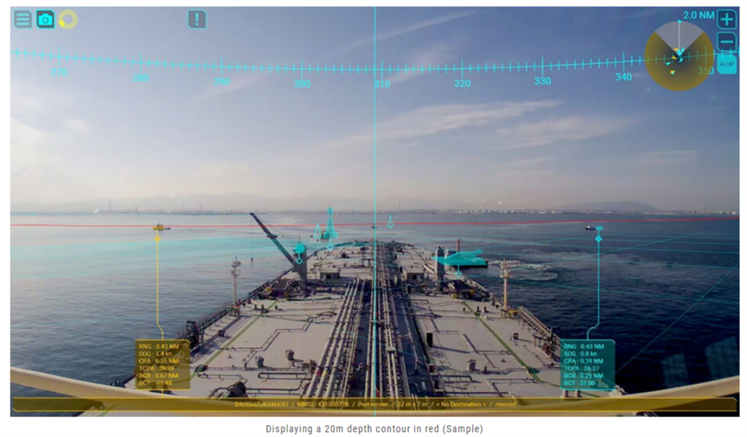 Real-time display of navigation information using AR technology